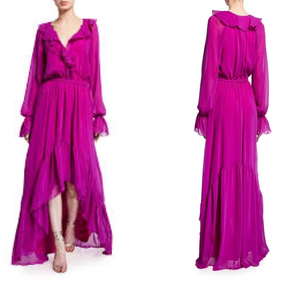 Ramy Brook Dresses & Skirts - RAMY BROOK Tina Ruffled High-Low Long-Sleeve Dress